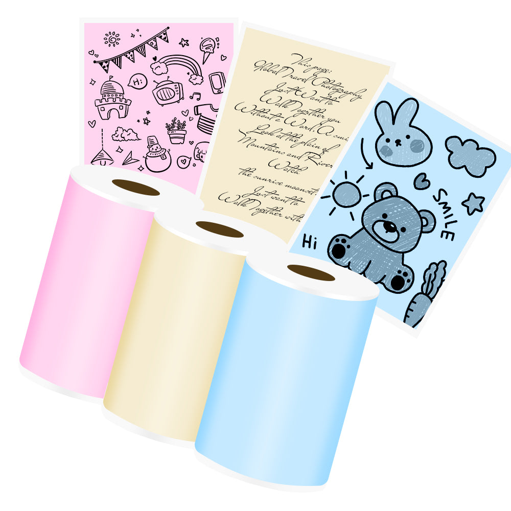 Vretti Self-Adhesive Thermal Paper Rolls Compatible With TP6-S Thermal Printer