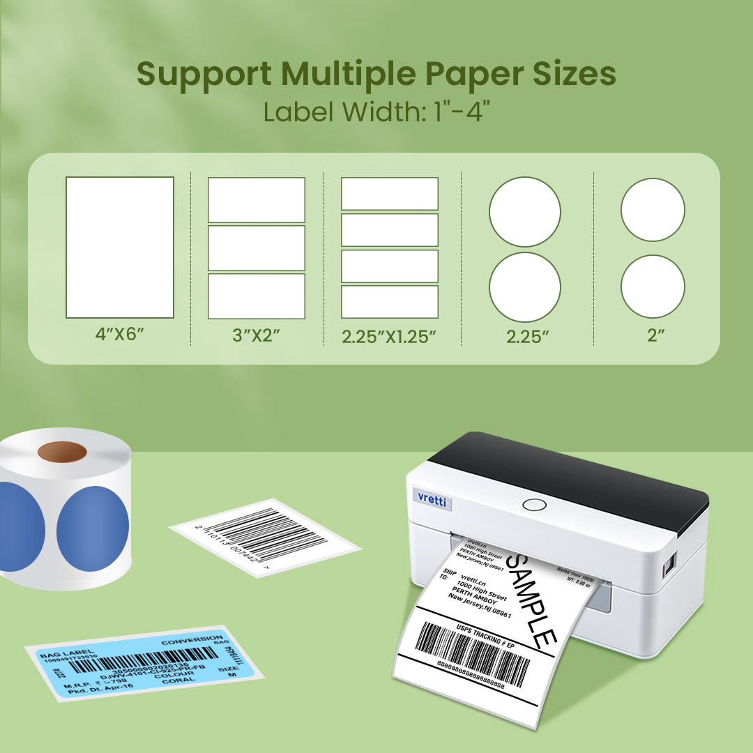 Dynamic Labelling Paper VRETTI 4x6 Thermal Shipping Label Printer D463B USB+WIFI – VRETTI ...