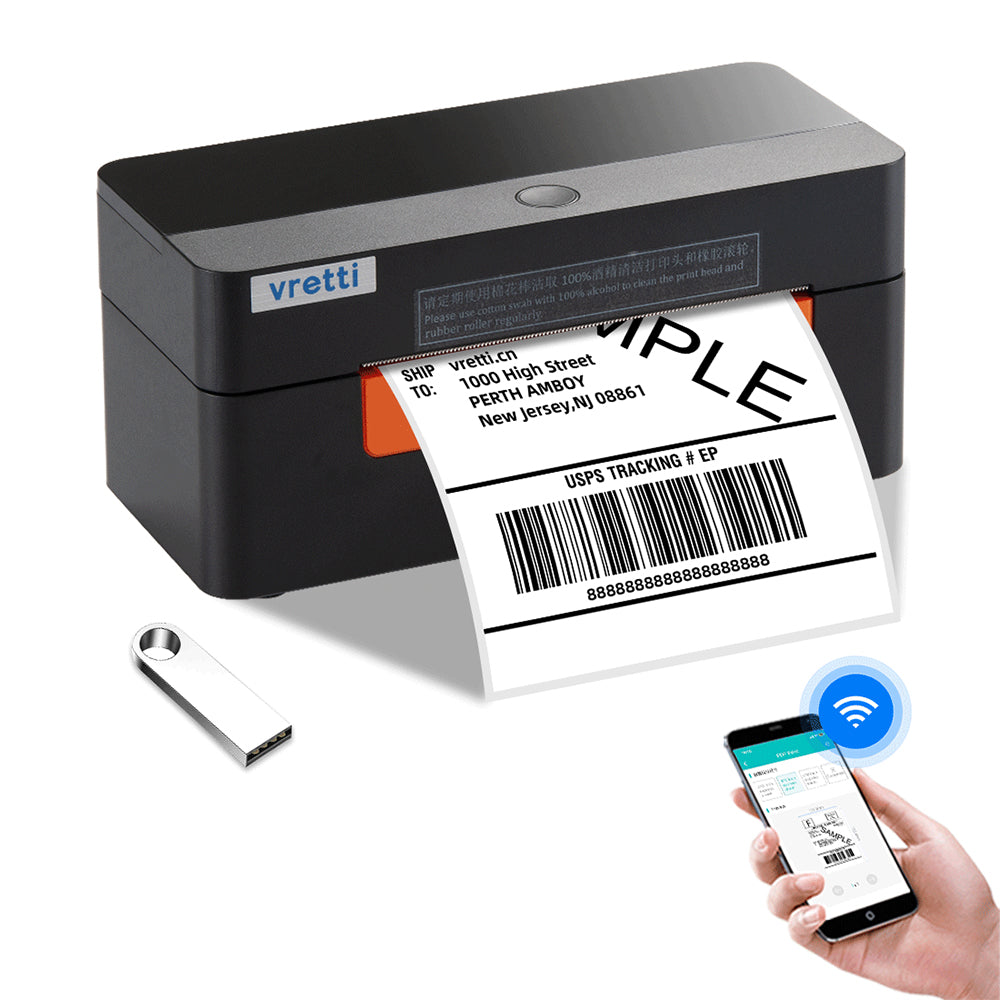 VRETTI 4 Inch Direct Thermal Barcode Label Printer | D463B