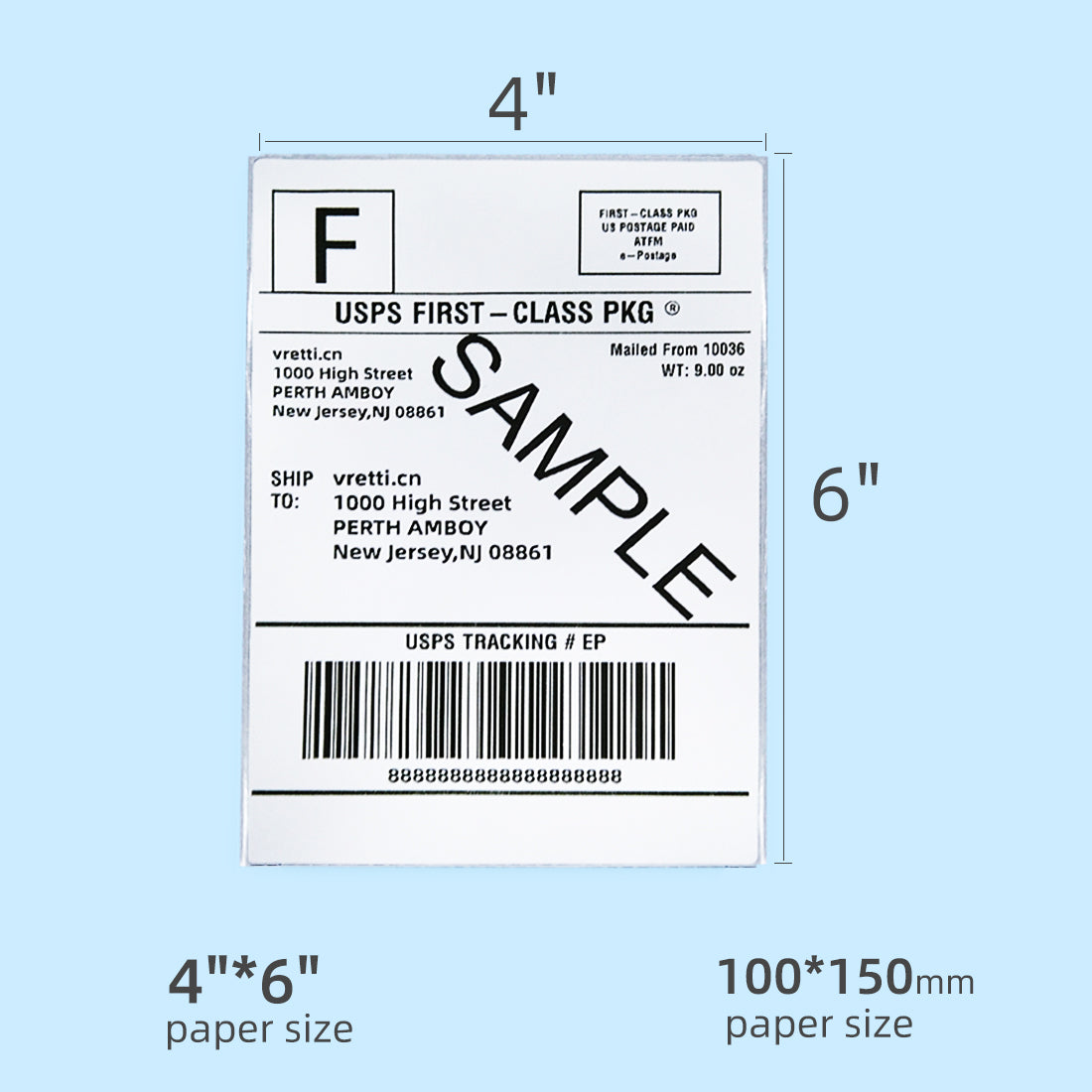 4x6 Direct Thermal Stack Labels (250 Labels Per Pack) – VRETTI OFFICIAL ...
