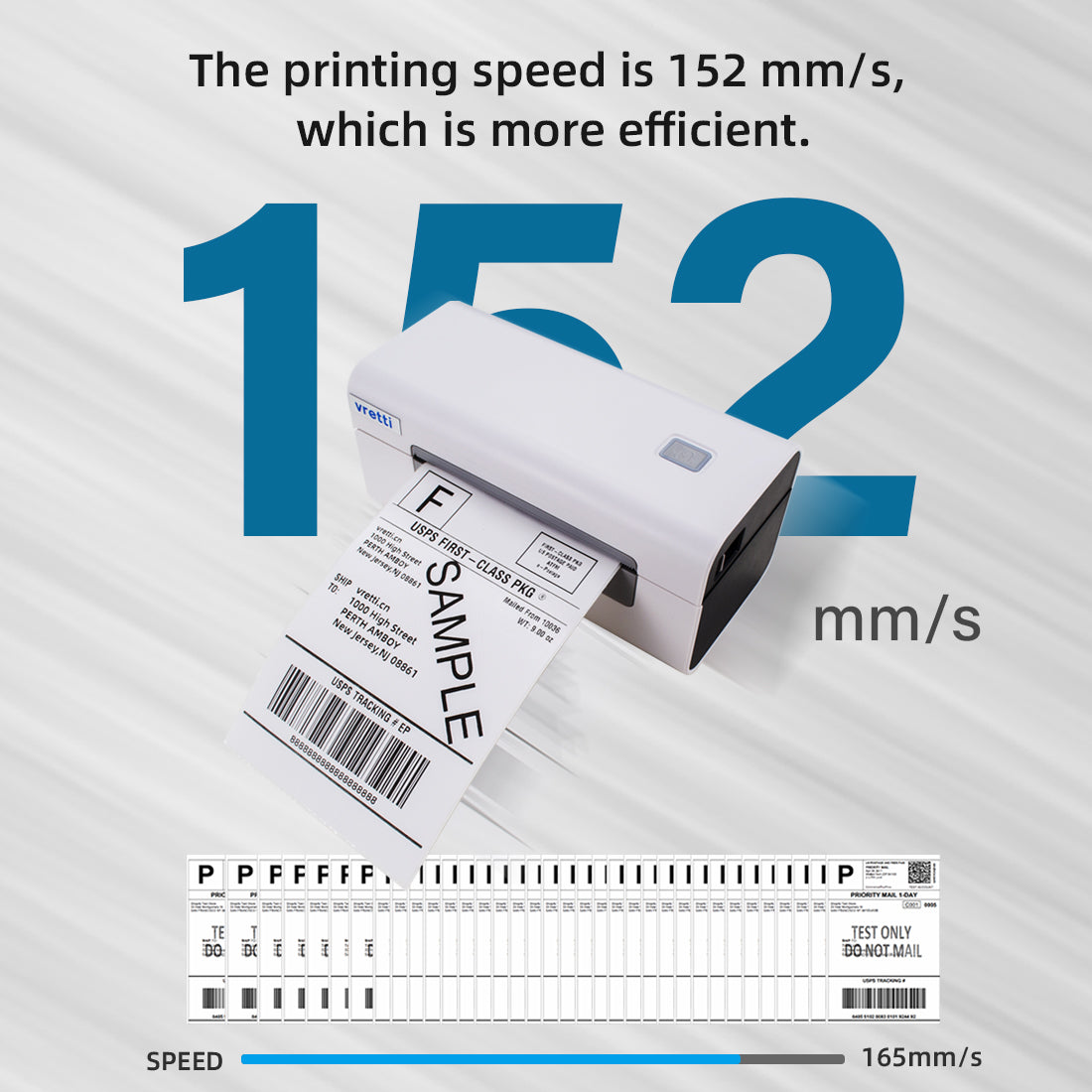 VRETTI Desktop 4x6 Shipping Label Printer | D465B
